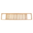 thumbnail image 1 of Natural Bamboo Wooden Bathtub Caddy Tray with Rails Shower Organizer Rack for Bathroom, 1 of 8