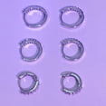 thumbnail image 4 of Zirconia Cartilage Earring Small Hoop Earrings Set for Women,14K Gold Plated Hypoallergenic Lightweight Earrings for Sensitive Ears Everyday Multiple Piercing Jewelry 3Pairs, 4 of 8