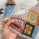 thumbnail image 4 of Women's Two Pieces Knitted Outfit Sleeveless Cropped for Tank Tops High Waist Short Sets Streetwear Hollow Crochet Crop apricot, 4 of 4