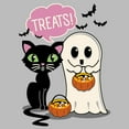 thumbnail image 2 of Girl's Lost Gods Halloween Treat Friends  Graphic Tee Athletic Heather X Small, 2 of 5