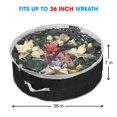 thumbnail image 2 of Bolsa De Almacenamiento Para Coronas Primode De 36 Pulgadas | Contenedor De Guirnaldas Con Ventana Transparente Para Un Fácil Almacenamiento Navideño | Material Oxford 600D Duradero., 2 of 5