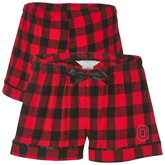 Women's Boxercraft Scarlet Ohio State Buckeyes Flannel Shorts