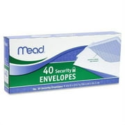 Mead Security Envelopes, 40 Per Pack, White