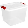 Sterilite Latch Box, Set of 10, Brilliant Red