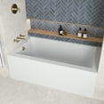 thumbnail image 3 of Streamline NAL-5560-PBR 60 in. x 32 in. Acrylic Left-Hand Drain Alcove Bathtub in Glossy White With External Drain in Polished Brass, 3 of 10