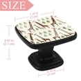 thumbnail image 3 of 4 Pcs Square Cabinet Handle Cupboard Knob Drawer Pulls Handle Giraffes Family Drawer Knobs with Screws Furniture Decoration, 3 of 5