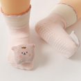 thumbnail image 3 of Calcetines antideslizantes para niños pequeños, 2 pares con agarre para niños, niñas, bebés, calcetines de algodón antideslizantes para niños, adecuados para 6-12 meses, 3 of 4