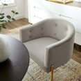 thumbnail image 5 of Modway Savour Tufted Performance Velvet Accent Chair in Light Gray, 5 of 6