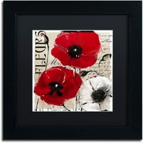 Trademark Fine Art "Rouge One" Canvas Art by Color Bakery Black Matte, Black Frame