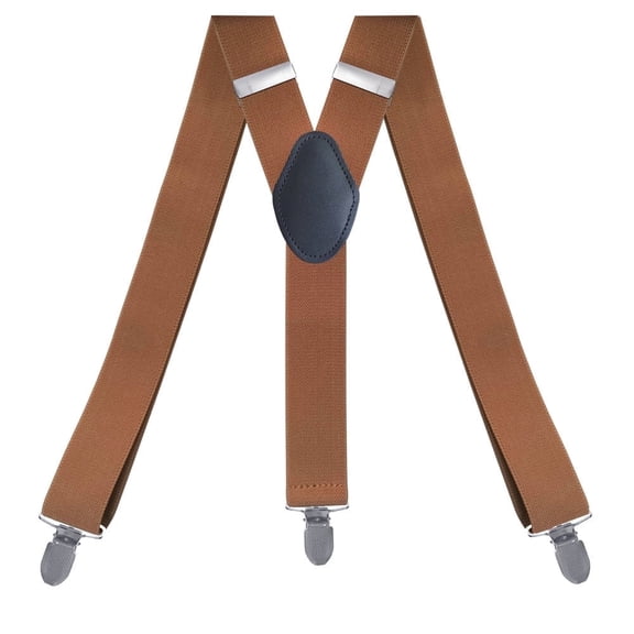 RYZNBY Suspenders for Men Premium with Very Strong Clips - One Size Adjustable - Wide Heavy Duty Braces for Men Trousers
