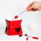thumbnail image 3 of Sizikato - Juego de fondue de chocolate de porcelana roja en forma de coraz&oacute;n, 10 onzas, 3 of 7