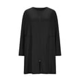 thumbnail image 4 of XIAONU Womens Nightshirt Long Sleeve Zip-Front Nightgown With Pockets Soft Practical Casual Sleepwear, 4 of 7