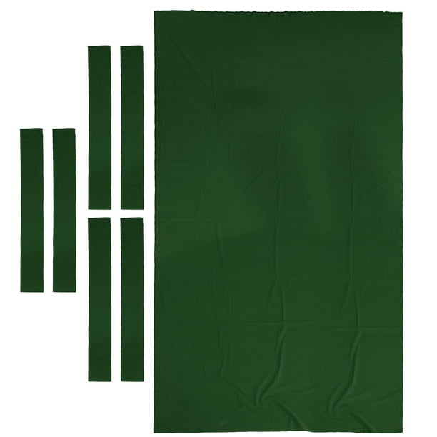 Fieltro de de billar resistente de 7 pies / 8 pies y 6 tiras de fieltro, fieltro de tela de de billar de estudio de 0,9 mm, y l 8 pies verde Soledad Fieltro De Mesa De Billar