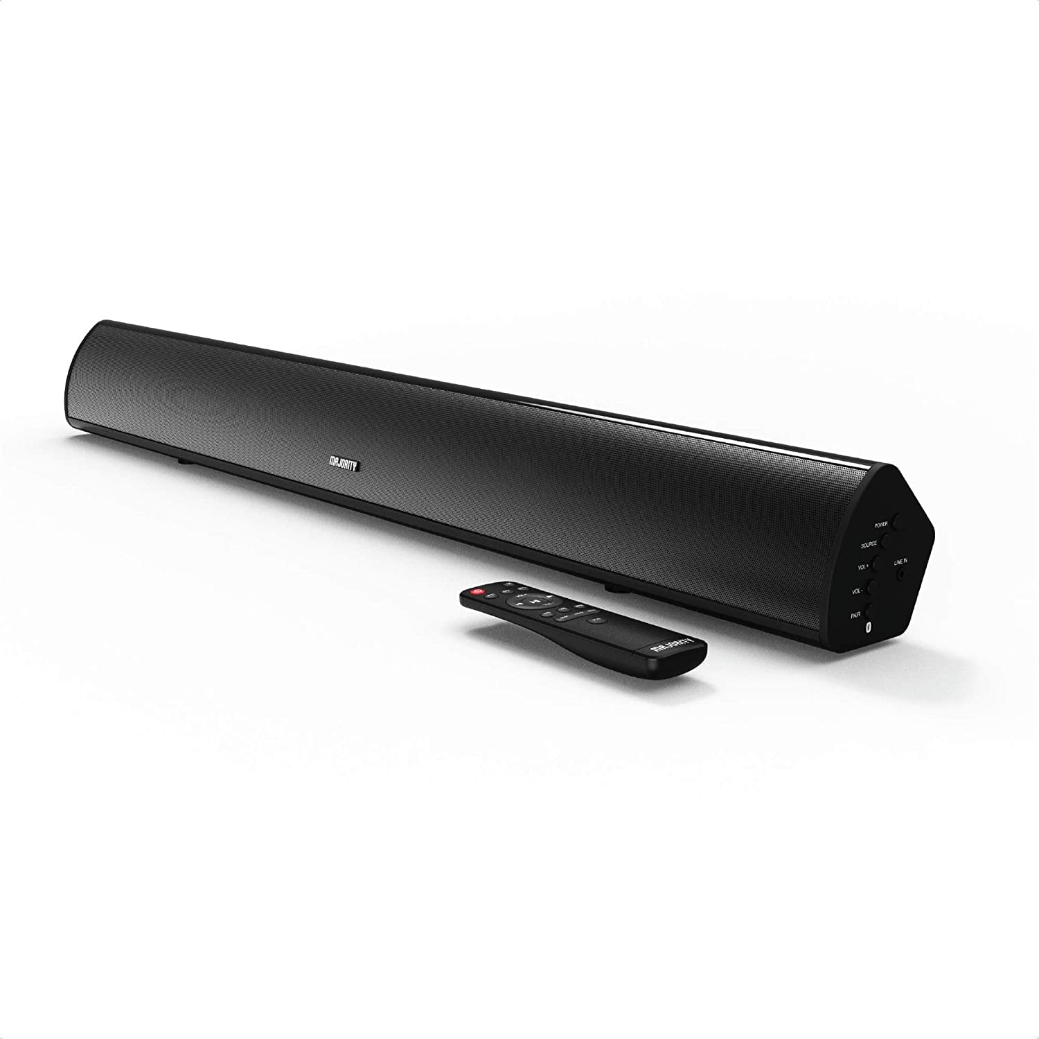 Majority Teton 32 2.1 Channel Bluetooth Sound Bar/TV Soundbar Speaker with Built-in Subwoofer and HDMI ARC, USB, RCA Optical Input (RCA, HDMI and Cables Included) Ideal for TVs/Gaming -