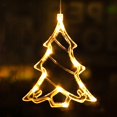 thumbnail image 5 of 4 Pieces Christmas Window Lights LED Suction Cup Lights Christmas Tree Santa Bells Christmas Elk Window Hanging Lights for Christmas Decoration (Xmas Set E), 5 of 5