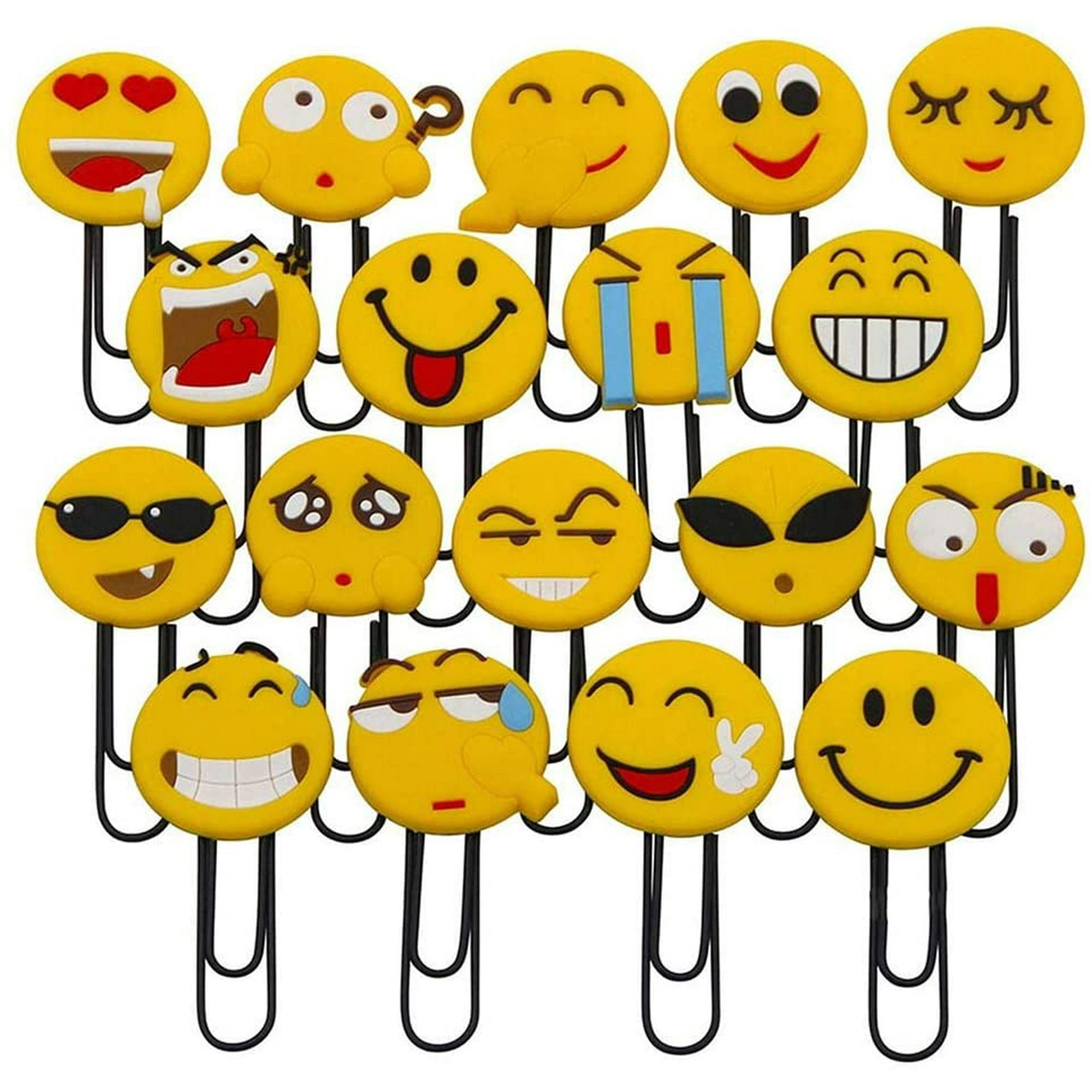 Cute Emoji Bookmarks, Funny Paper Bookmark, Novelty Emoticon Book ...
