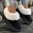 thumbnail image 5 of Botas de nieve estéticas, térmicas y con forro de felpa, botines de gamuza informales, versátiles y de corte bajo, con punta redonda, cómodas y cálidas para el colegio., 5 of 5