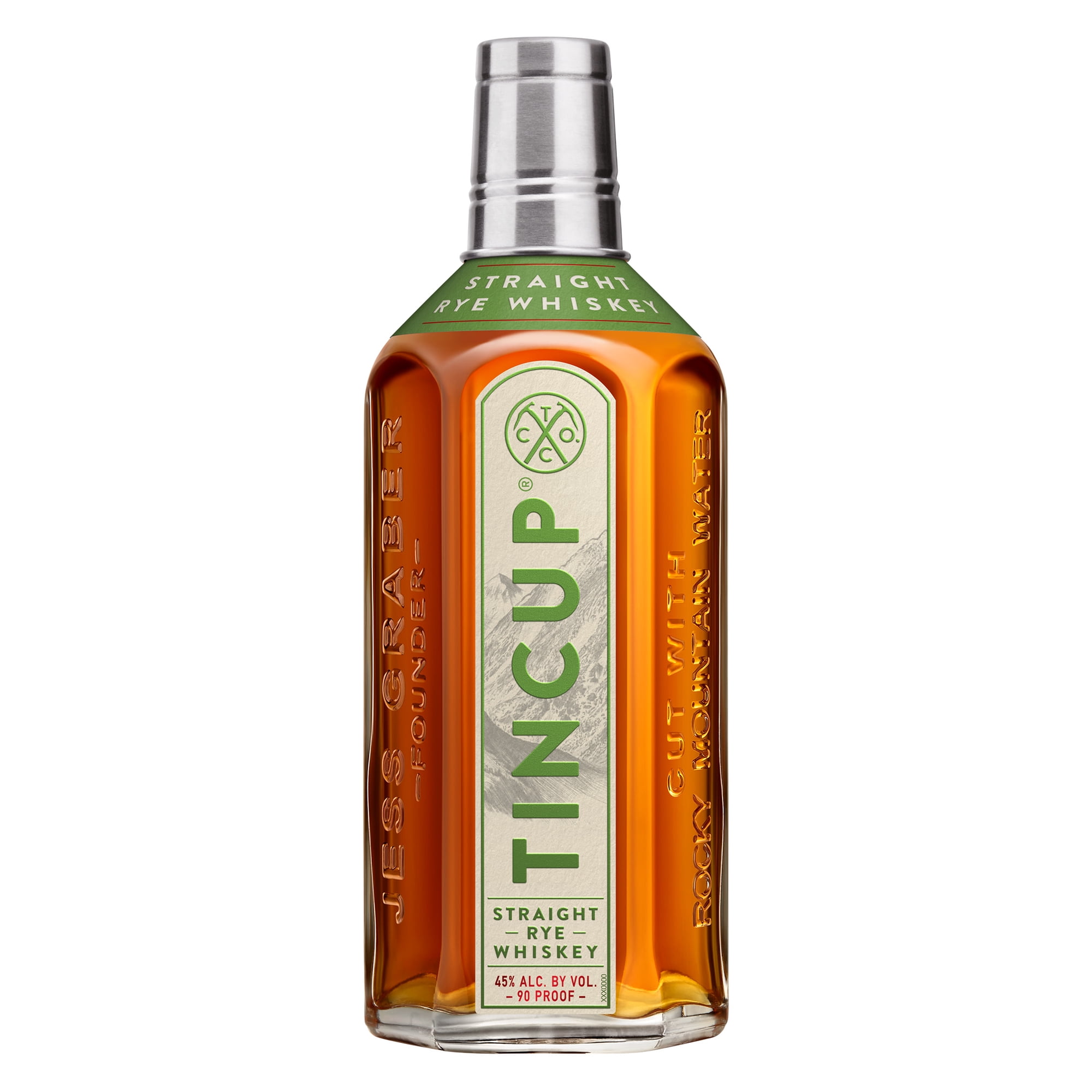 Tincup Rye Whiskey, 750 ml Glass Bottle, 45% ABV