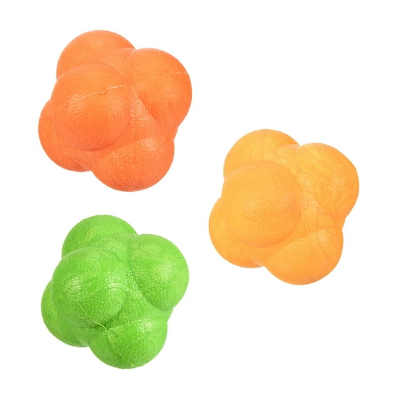 Uxcell Bounce Reaction Balls Coordination Training Ball Agility Trainer TPR, Orange Yellow Green 3 Pack
