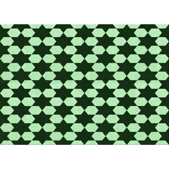 Ahgly Company Indoor Rectangle Patterned Light Green Area Rugs, 6' x 9'