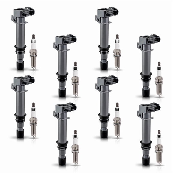 UF270 ISA Ignition Coils and 8 Spark Plugs Compatible with 2000 2001 2002 2003 2004 2005 2006 2007 Dodge Durango Ram 1500 Dakota Jeep Grand Cherokee Set of 8 Replacement for UF297 4503