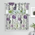 thumbnail image 2 of Vintage Country Curtains 36 Inch - 3 Panel Rustic Bloom Set with Bohemian Wildflowers, Rod Pocket Kitchen Window Drapes for Farmhouse Style, 2 of 6