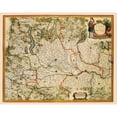 thumbnail image 3 of Blaeu 24x20 Black Modern Framed Museum Art Print Titled - Milano Region Italy - Blaeu 1640, 3 of 5