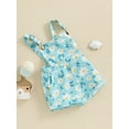 thumbnail image 3 of Bagilaanoe Toddler Baby Girl Jumpsuit Shorts Sleeveless Floral Print Romper Overalls 6M 12M 18M 2T 3T 4T 5T 6T Kids Short Pants Summer Clothes, 3 of 7