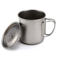 thumbnail image 3 of Cup  Titanium Cup Outdoor Portable Mug Camping Picnic Water Cup With Foldable Handle 300ml / 400ml / 450ml / 750ml, 3 of 7
