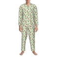 thumbnail image 3 of Sikiie Flower With Ladybug Mens Pajama Set, Soft Warm Long Sleeve Sleepwear, Cozy Button-Down Pjs for Men-Small, 3 of 7