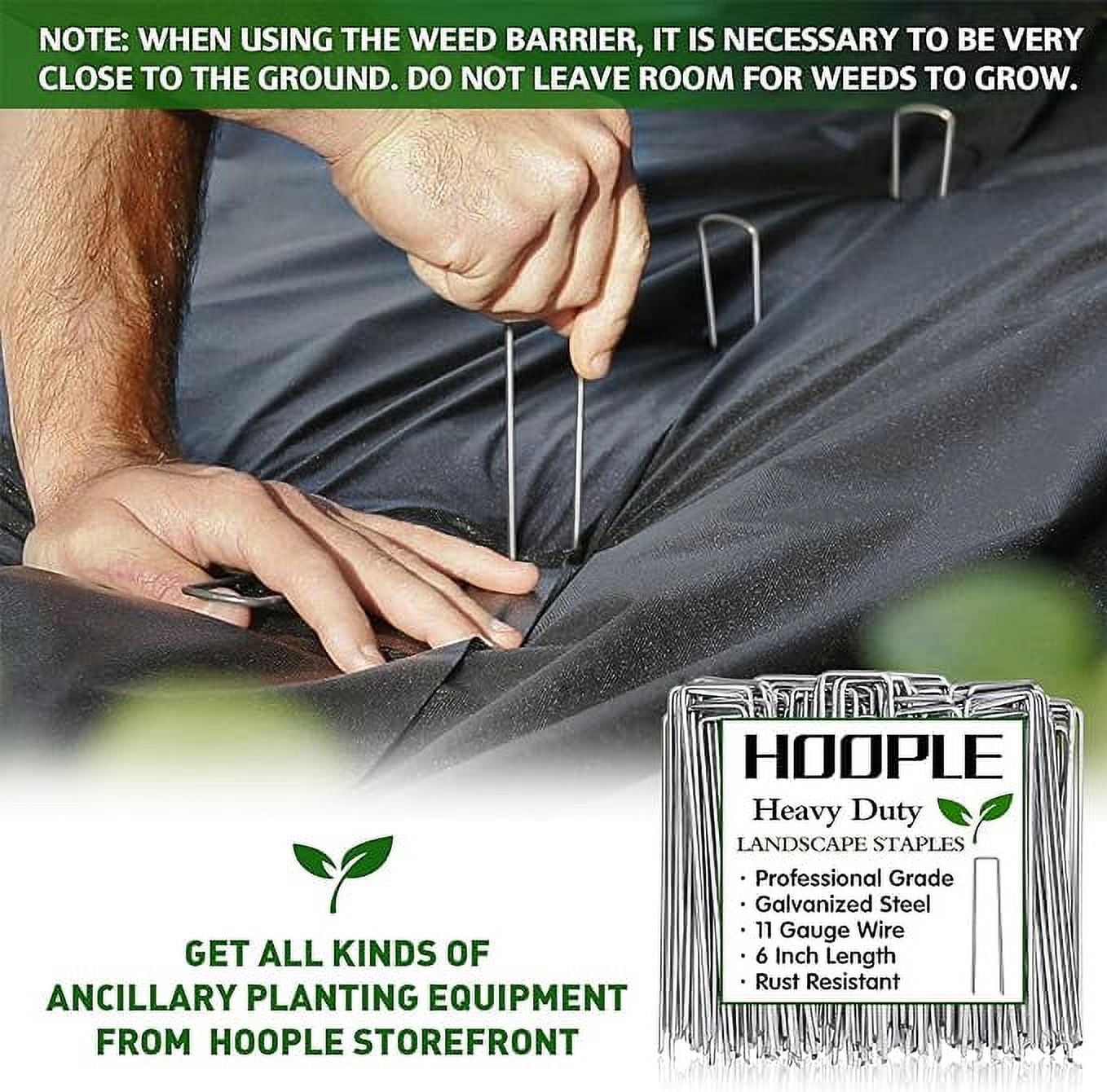 Bonison Premium Garden Weed Barrier Landscape Fabric with Free Landscape Staples, 3ft X 50ft
