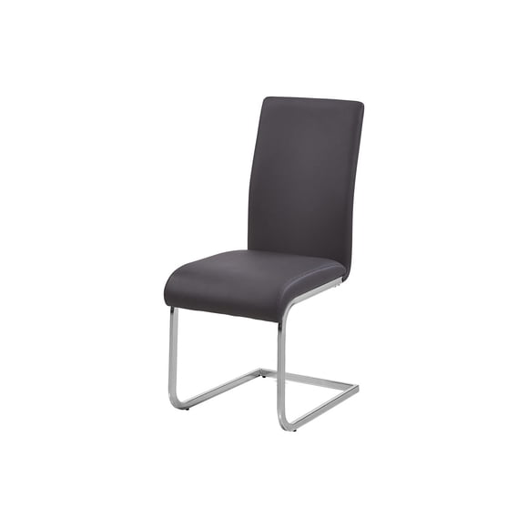 Chair Best Master Furniture Mirage, juego de 2 unidades de piel sintética gris