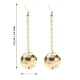 thumbnail image 3 of Pendientes Disco de Oro Plateado para Mujer Pendientes Vintage Accesorios de Disfraces de Mujer, 3 of 4