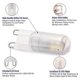 thumbnail image 4 of G9 Led Bulbs 2w Equivalent To G9 Halogen Bulbs 20w 25w 28w, G9 Led Light Bulbs Cool White 6000k, 36, 4 of 5