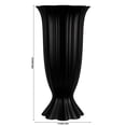 thumbnail image 2 of Rippled Roman Column Ceramic Vase, Textured Fluted Floral Arrangement Container, Modern Minimalist Decorative Vase for Bedroom Home Tabletop Centerpiece and Living Room Decoration, Black, 2 of 6
