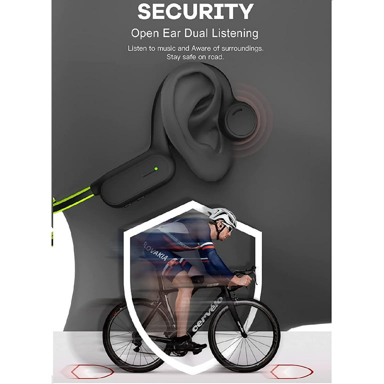 Open Ear Headphones Wireless Bone Conduction Headphones Bluetooth Headphones Bluetooth 5.1 Headset with Mic for Working Sport Jogging Running Driving Cycling Hiking Indoor and Outdoor Walmart
