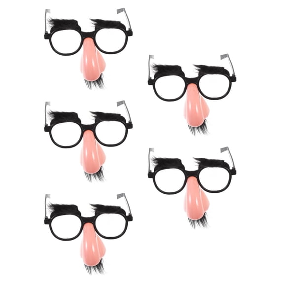 PartyKindom Silly Glasses with Eyebrows Mustache Multi-Color for Party Costume 5Pcs