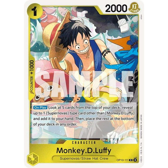 One Piece Royal Blood Rare Monkey.D.Luffy OP10-111