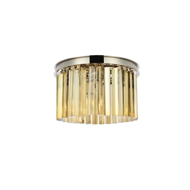 Elegant Lighting Sydney 16" 3 Light Royal Crystal Flush Mount