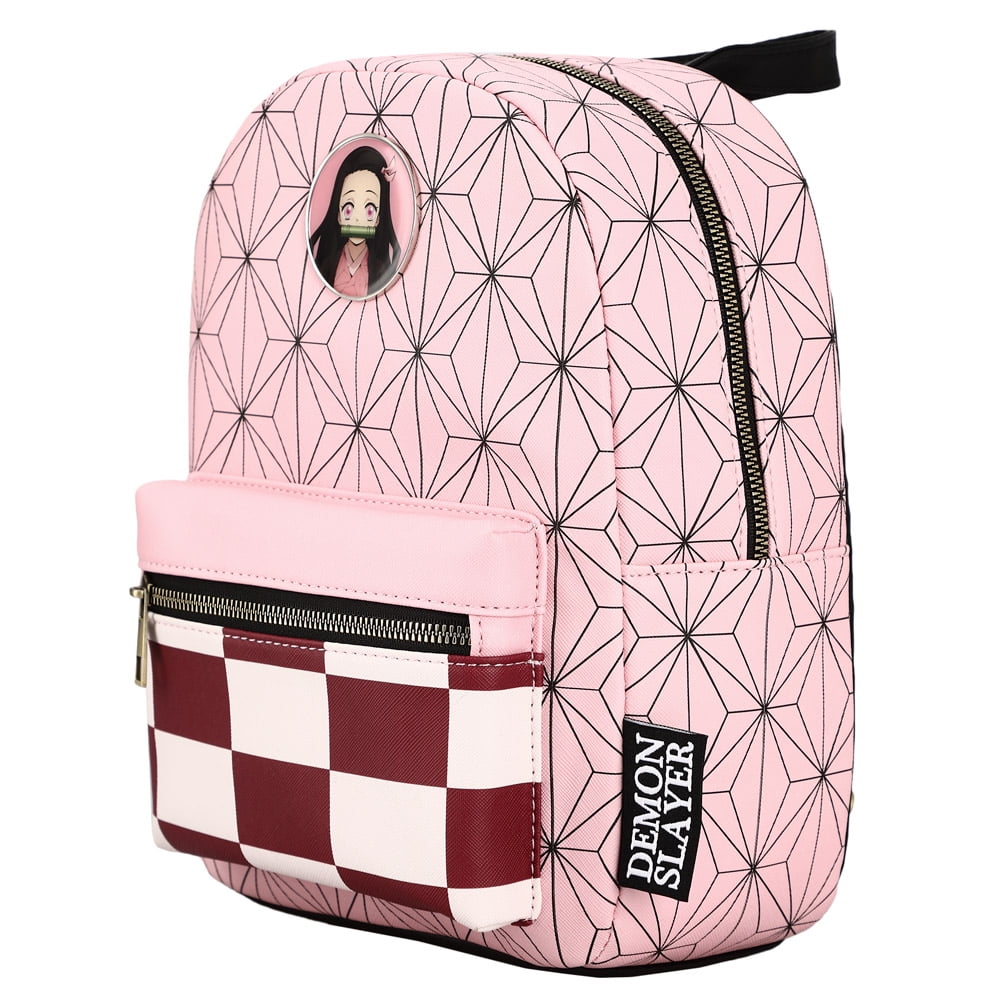 Demon Slayer Nezuko Kimetsu No Yaiba Tanjiro Bioworld Mini Backpack NWT Demon Slayer Nezuko Pin Backpack Kimetsu No Yaiba Tanjiro  main image 4