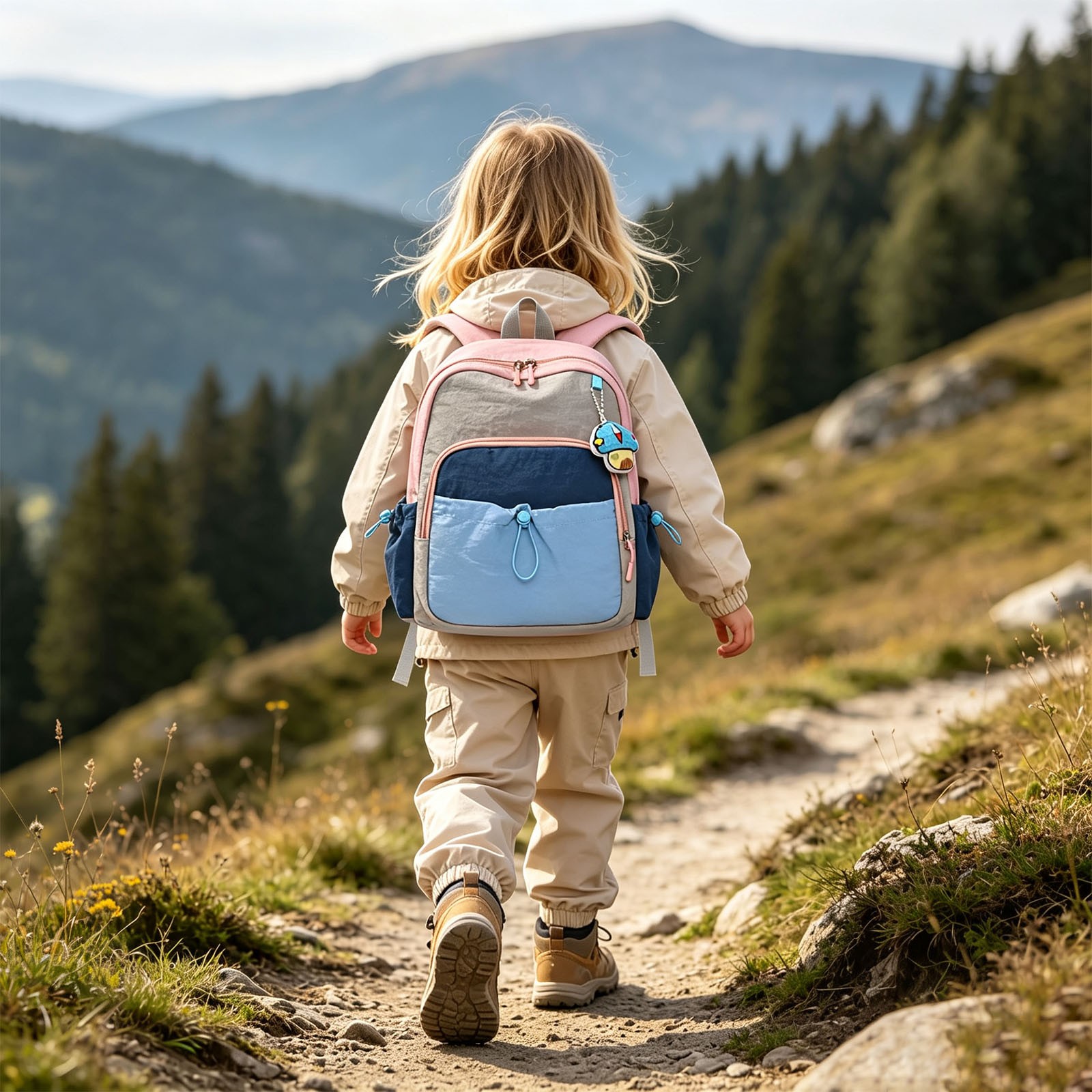 Mochila infantil para regreso a clases, color patchwork, para preescolar y niños pequeños, liviana, deportiva, para uso diario y commuting 2