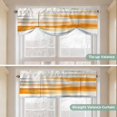 thumbnail image 5 of Orange Gray White Tie Up Valance Curtains for Windows, Kitchen Curtains Window Treatments, Farmhouse Abstract Ombre Texture Short Window Shades Valances for Bedroom Bathroom Cafe 42"x18", 5 of 8