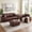 Brown, variant on QuzyAor 40.4" PU Leather Ottoman Module, Square Footrest for Modular Sectional Sofa, Single Couch Seat for Living Room Bedroom,Black
