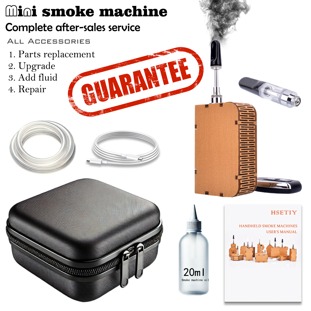 Mini Handheld Wooden Smoke Machine，Fog Machine Wireless Remote Control Suitable for Video Photography Outdoor Activities Party Cosplay
