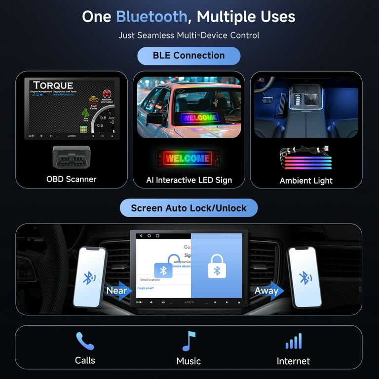 最安値✨ATOTOMOVE 10.1インチ QLED ワイヤレスCarPlay ATOTO 10 inch
