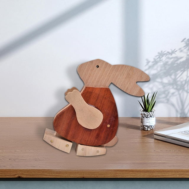de de Pascua creativo, escultura , manualidades, animales para , mueble de TV, decoración de escritorio para Macarena Estatua del conejito de Pascua
