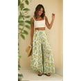 thumbnail image 4 of Wide Leg Pants Woman Flowy Floral Palazzo Pants for Women High Waisted Summer Casual Trousers Pineapple Print XXL, 4 of 7