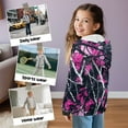 thumbnail image 5 of Uorisanigo Zip Up Hoodie Zipper Jackets for Boys and Girls Fall Winter Pink Hunting Camo Forest Long Sleeve Sweatshirt Kids Athletic Shirt Top Lightweight Kids Hoodies Clothes, 5 of 7
