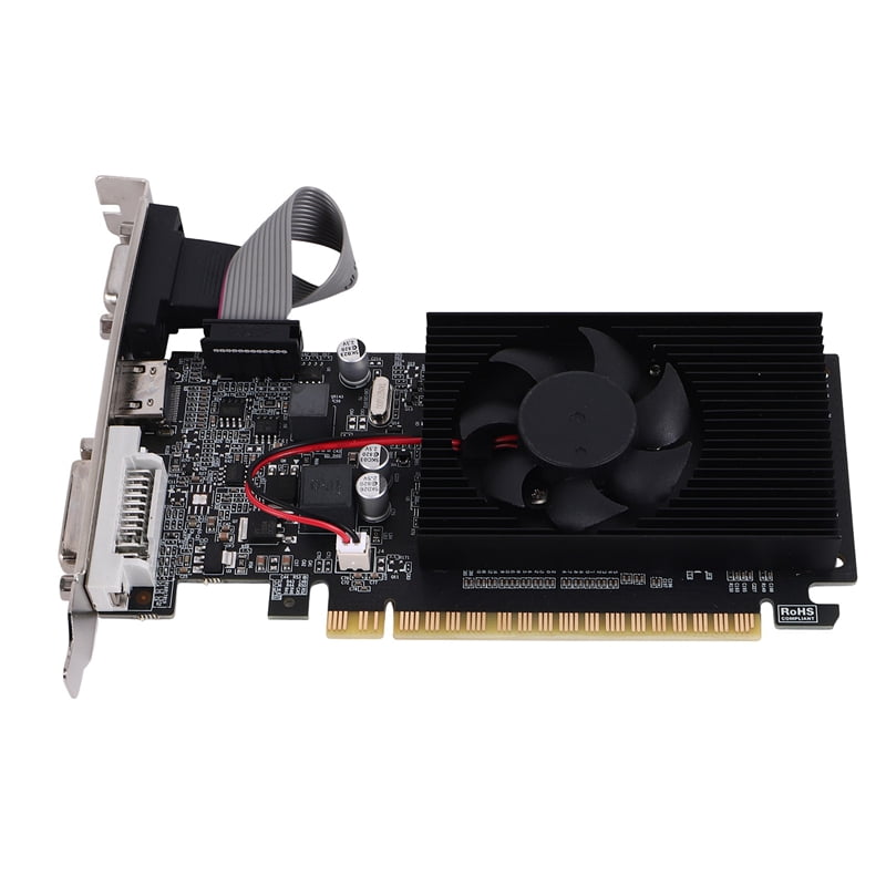 GT 610 1G Ultra-Fast Graphics Card 1GB 64Bit DDR3 810/500MHz PCI-E 1.1 X16 Desktop Small Chassis PC Gaming Graphics Card