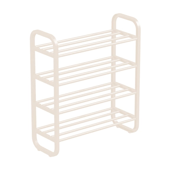 Shoe Rack Shoe Organizer With 4 Tiers Metal Storage Shelves Fit 20-25 Pairs,Stackable,Lightweight Adjustable Storage Shelf For Bedroom Closet Entry Dorm Room